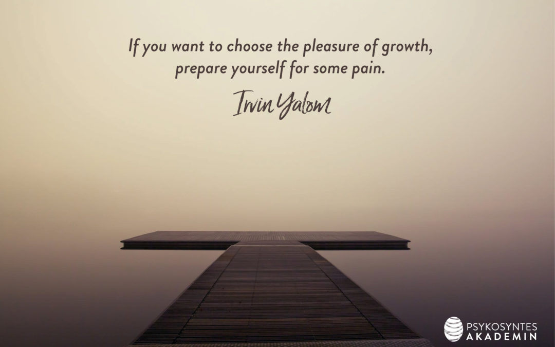 If you want to choose the pleasure of growth, prepare yourself for some pain. Irvin Yalom
