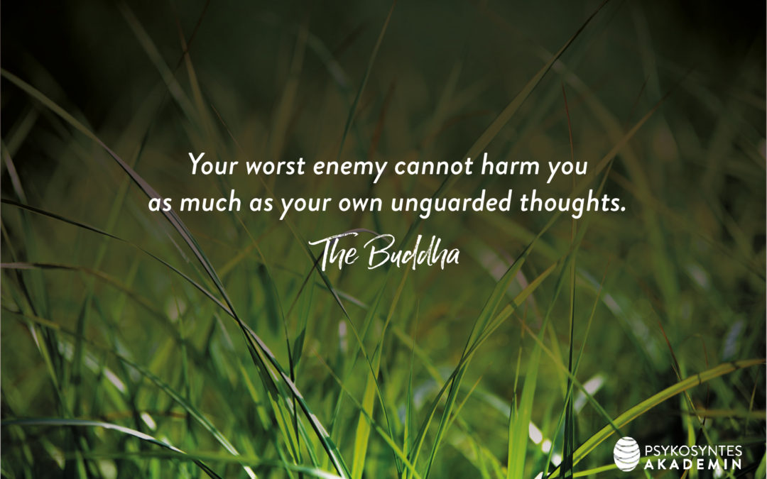 Your worst enemy cannot harm you as much as your own unguarded thoughts. The Buddha